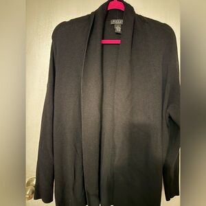 Grace Charcoal Open Front Cardigan